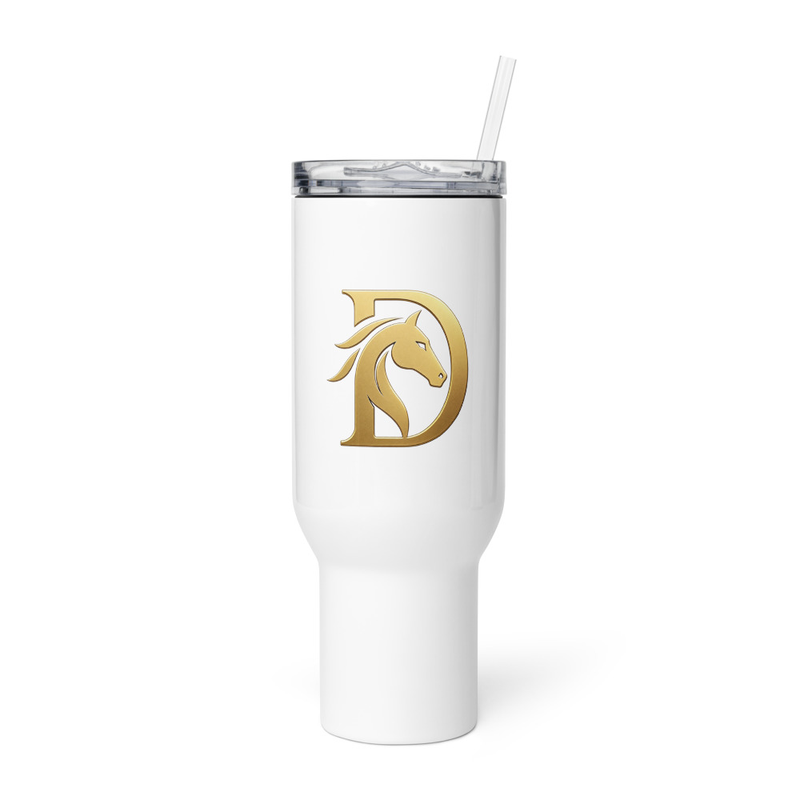 Travel mug with a handle