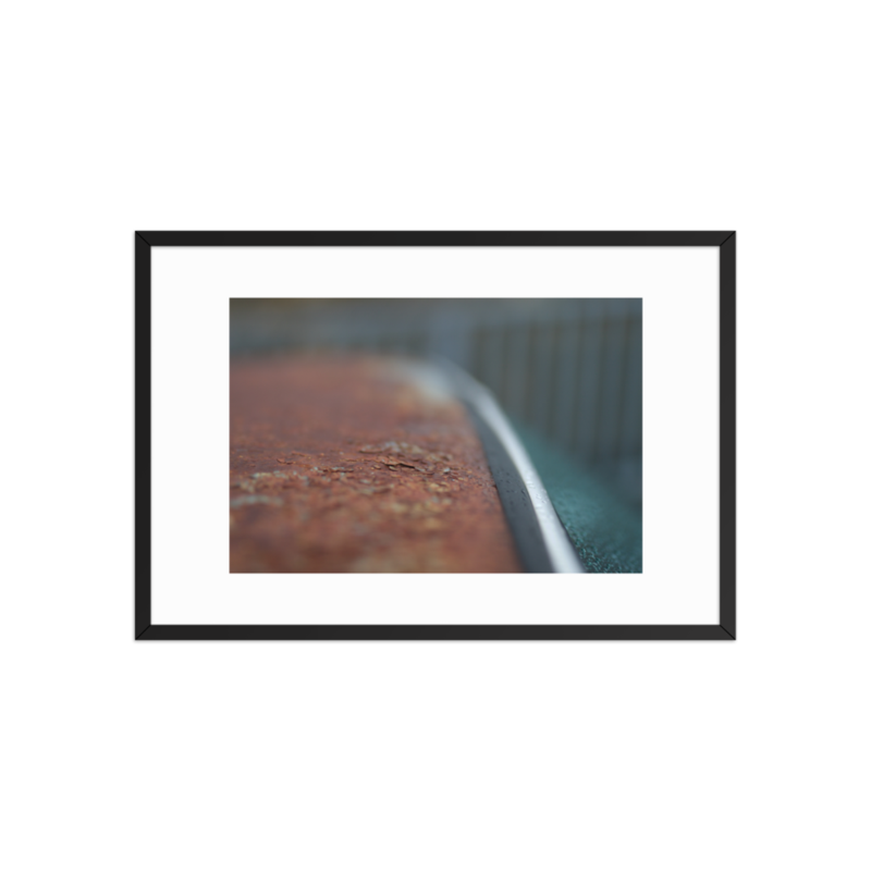 Patina Porsche 912 - Rusty Roof - "In Rust I Trust" - Framed Print (in) – 20″×30″, Black
