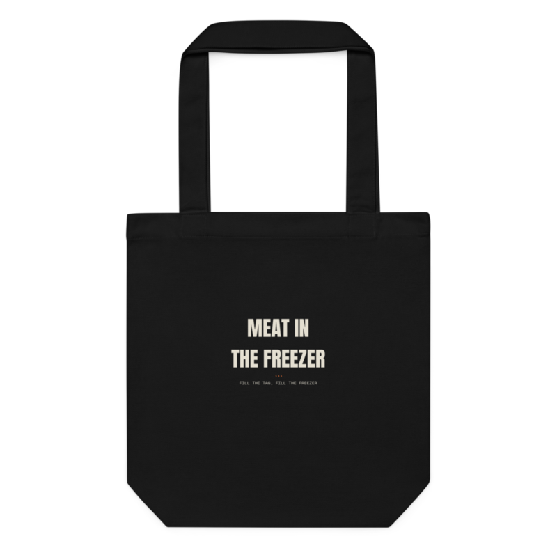 MEAT IN THE FREEZER Tote mockup
