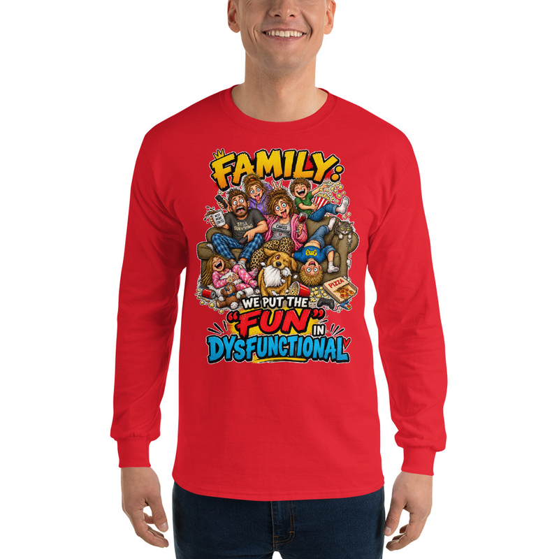 Dysfunctional - Men’s Long Sleeve Shirt – S, Red