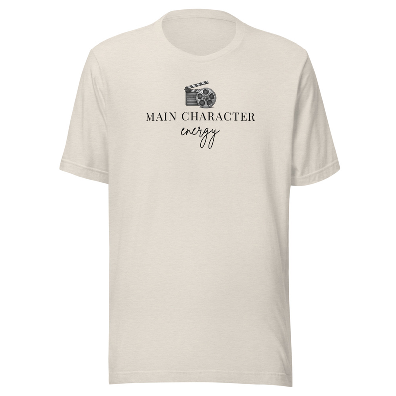 Main Character Energy Tee – L, Heather Dust