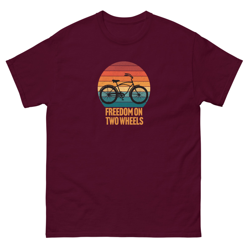 Freedom on Two Wheels – Unisex Fahrrad Statement Streetwear T-Shirt Leipzig