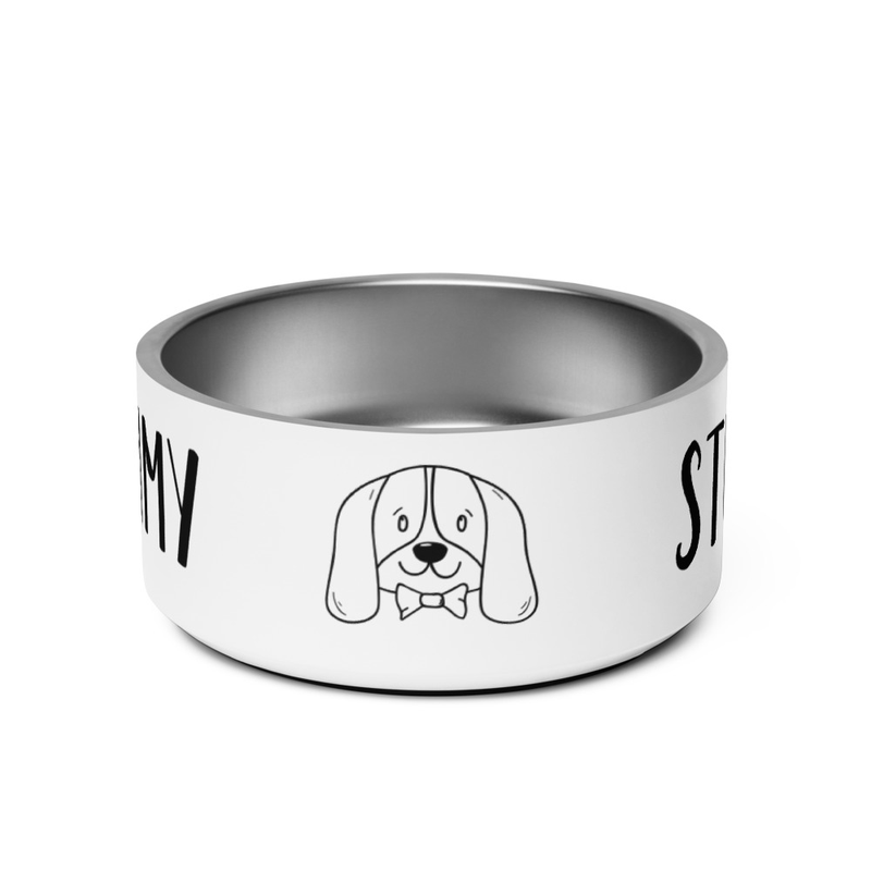 Pet bowl: Yummy Stuff – 32 oz, White