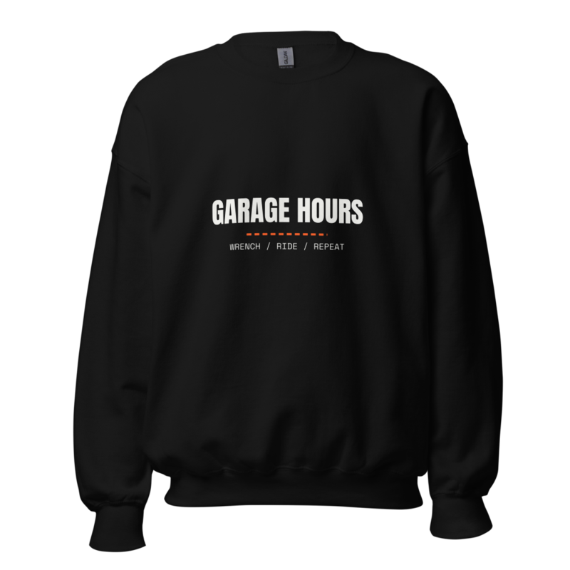 GARAGE HOURS Crewneck mockup