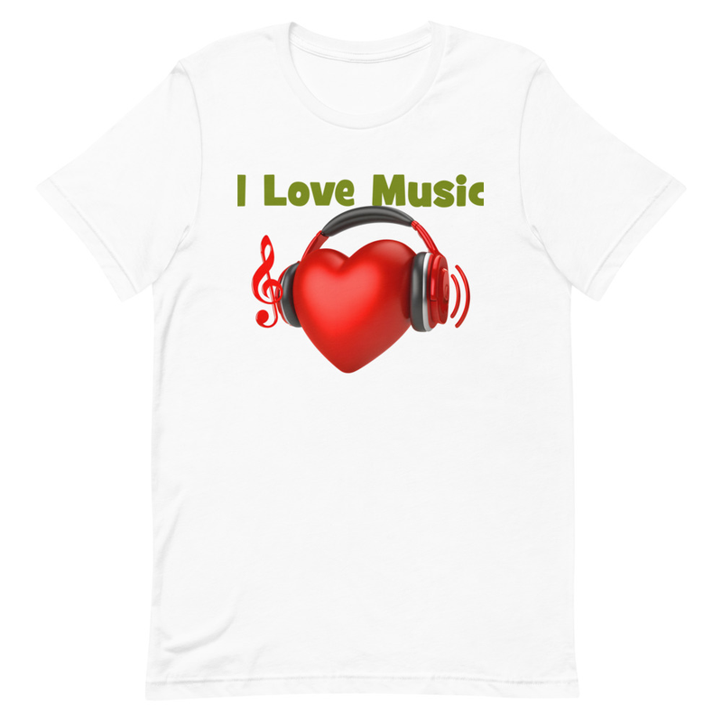 I Love Music Unisex t-shirt – Image 9