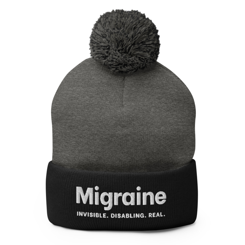 Migraine Awareness Pom-Pom Beanie thumbnail 7