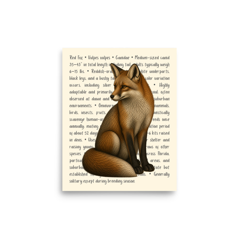 Red Fox Open Edition Proof