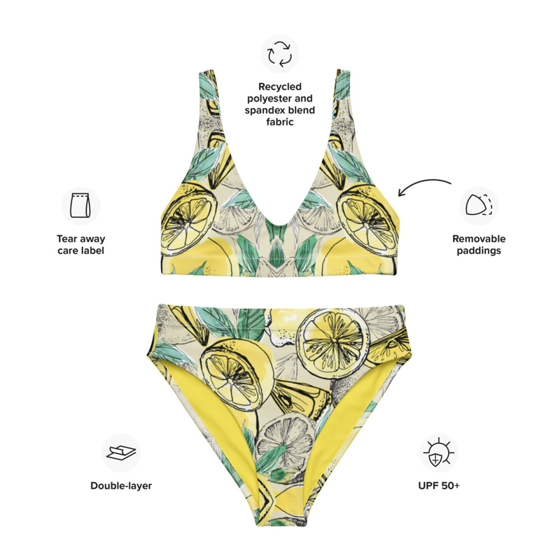 Recycled high-waisted bikini