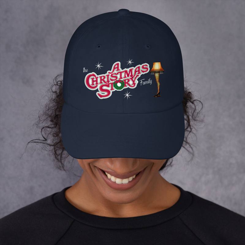 “The A Christmas Story Family” Classic Logo Dad & Mom Hat ✨ – One size, Navy