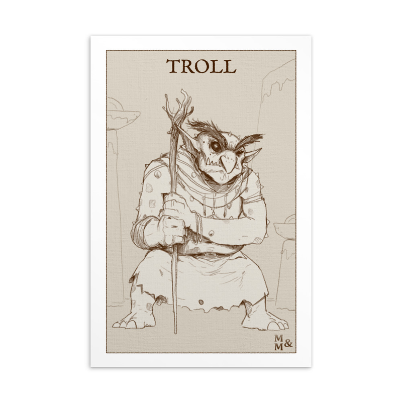 Illustrated Card: Troll Male