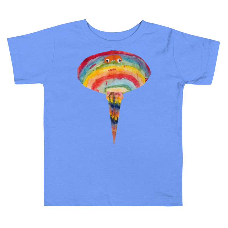 The Stingray - Toddler Tee – 2T, Heather Columbia Blue