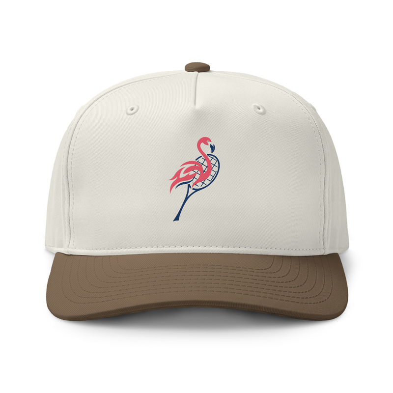 Tennis Flamingo - Class two-tone cap – One size, Natural / Walnut