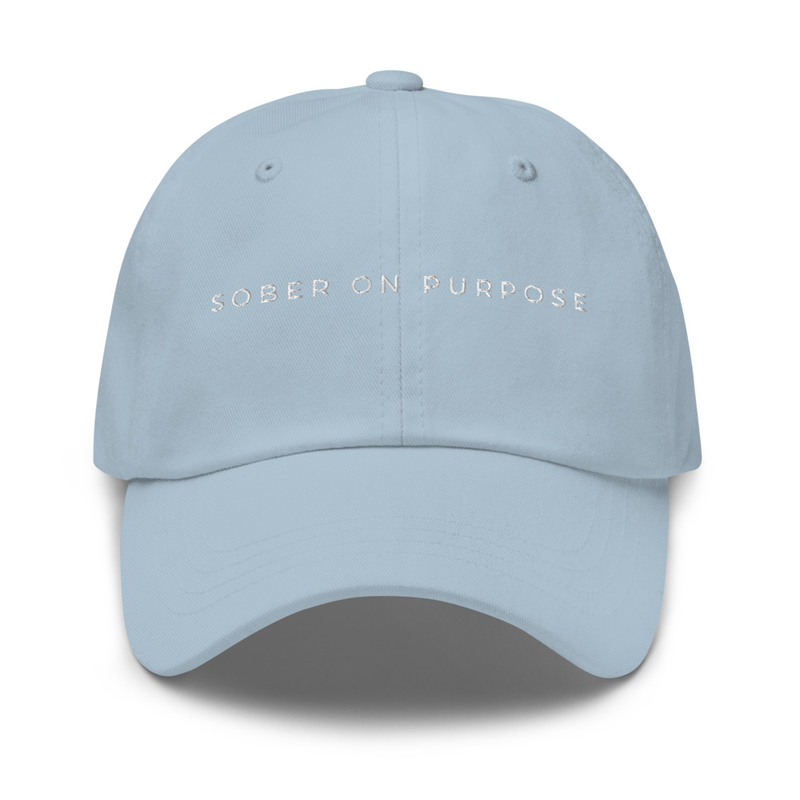 SOBER ON PURPOSE // Dad hat with color – One size, Light Blue