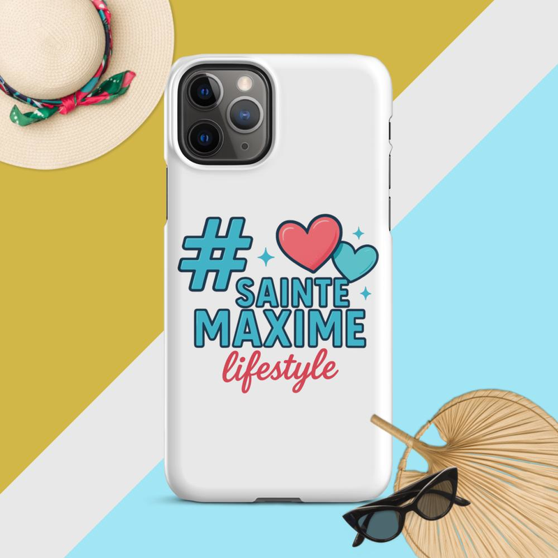 Coque Glossy iPhone Apple #SAINTEMAXIME Logo 2026 - vue 3