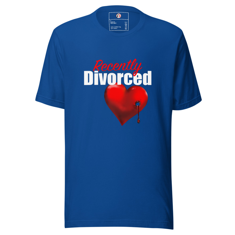 Recently Divorced Unisex T-Shirt – XL, True Royal