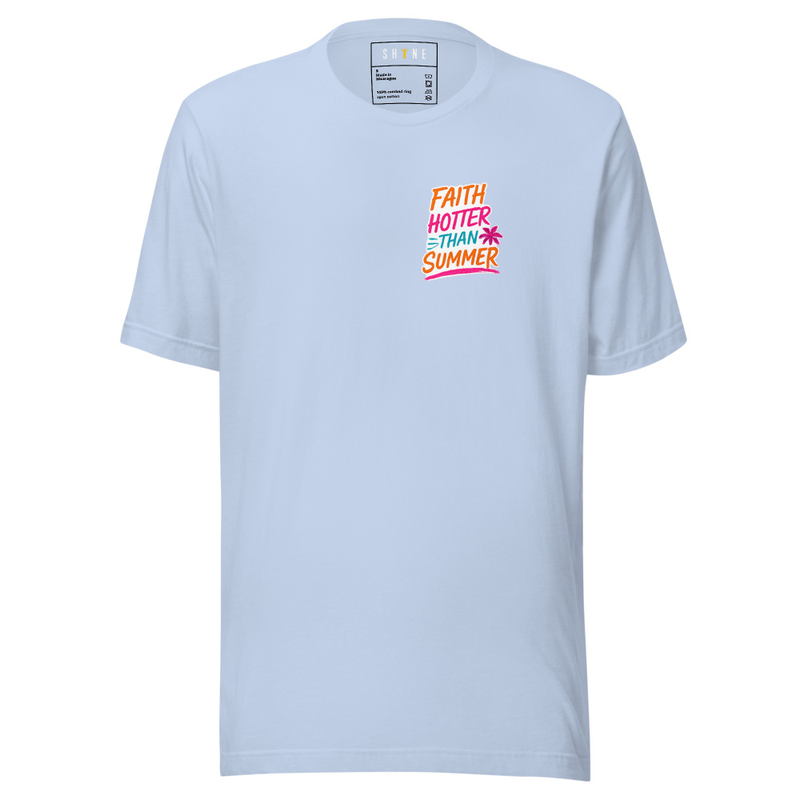 Faith of Summer T-shirt – S, Baby Blue