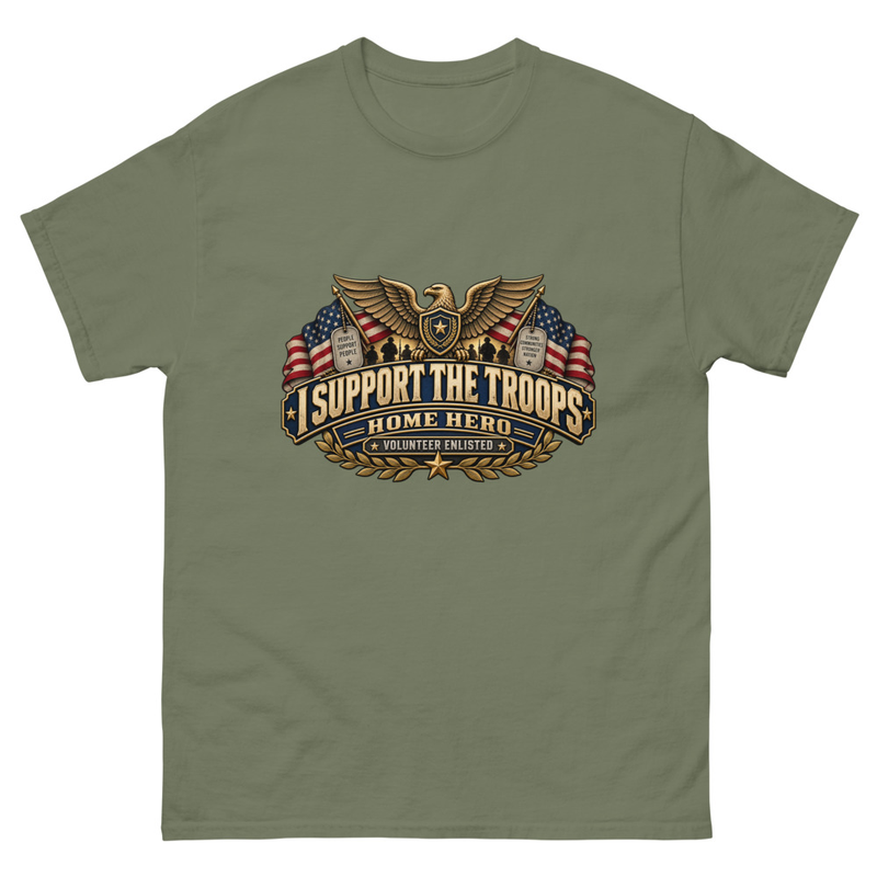 I Support the Troops Tee – S, Military Green