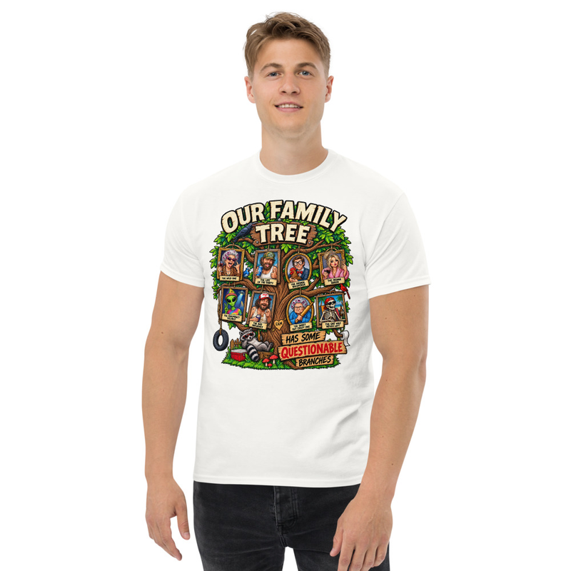 Questionable Family Tree - Unisex classic tee – 2XL, White