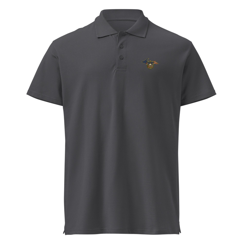 Men's Alger Country Golf Outing Premium pique polo shirt – S, Mouse Grey