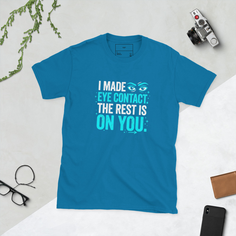 Eye contact Short-Sleeve Unisex T-Shirt – S, Sapphire