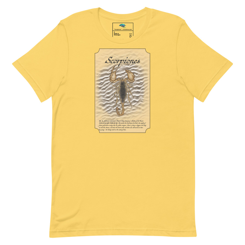 Scorpiones (Desert Hairy Scorpion) - Bella Canvas T-Shirt (Yellow)