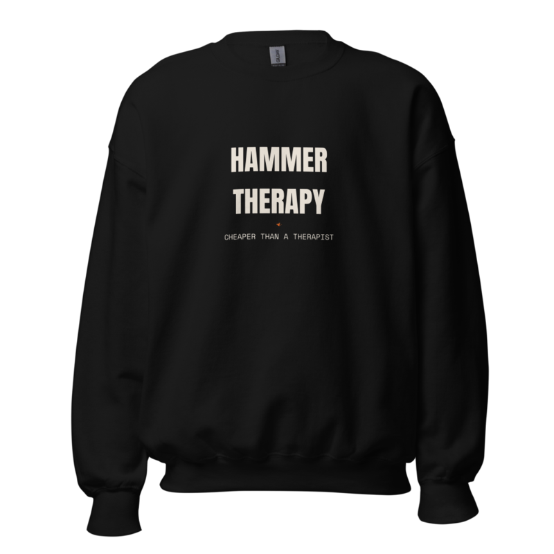 HAMMER THERAPY Crewneck — Blacksmithing merch