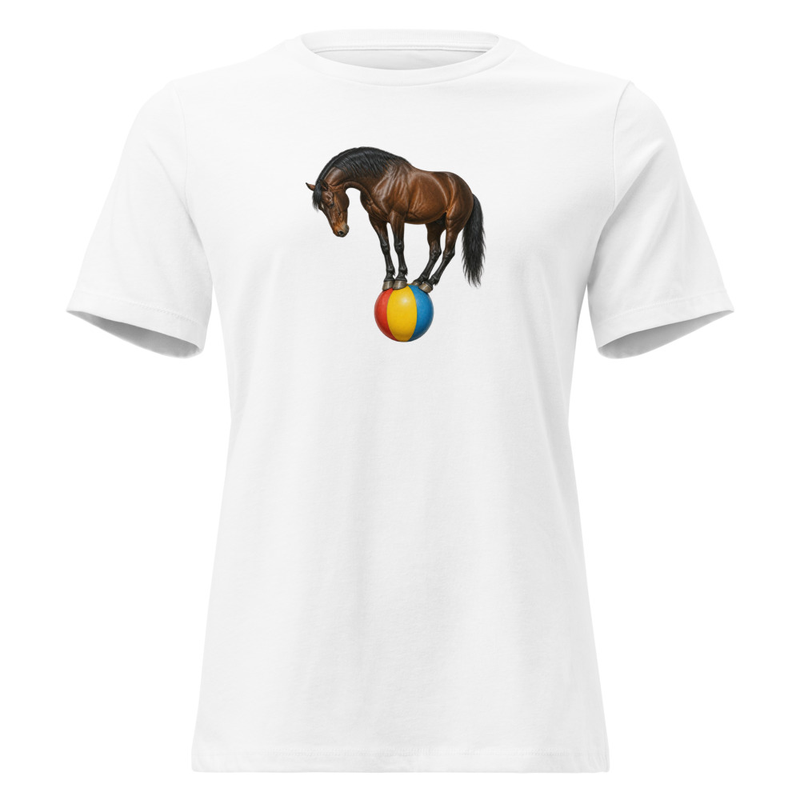 Balancing Morgan Horse Women's Relaxed Tee