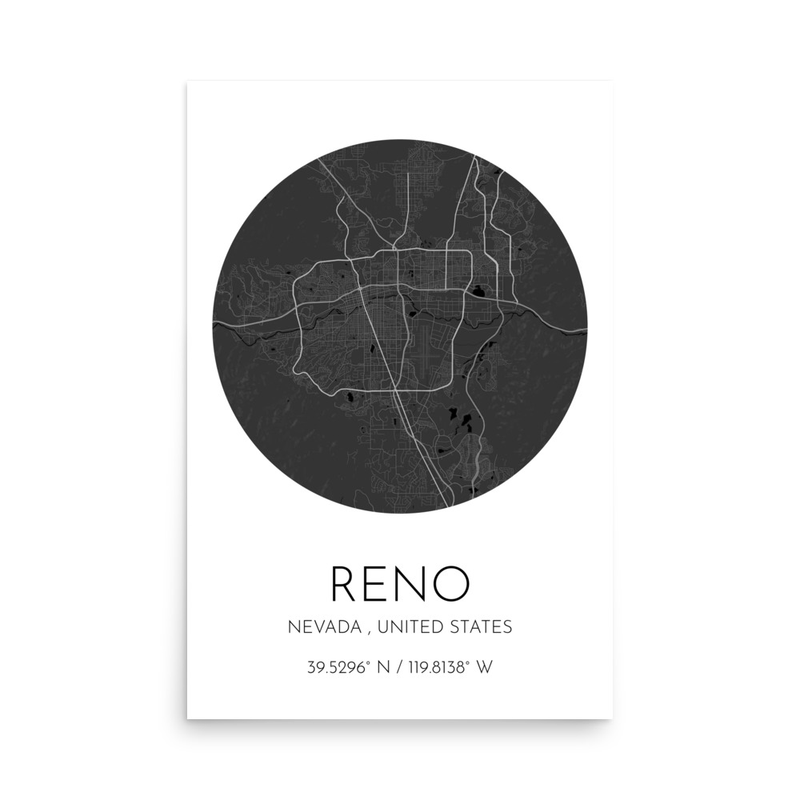Reno Street Map - Dark — —