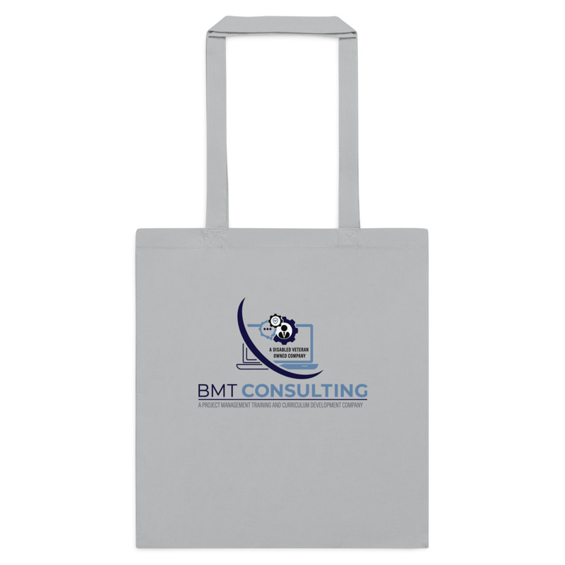 BMT Logo Cotton color tote bag – One size, Light Grey