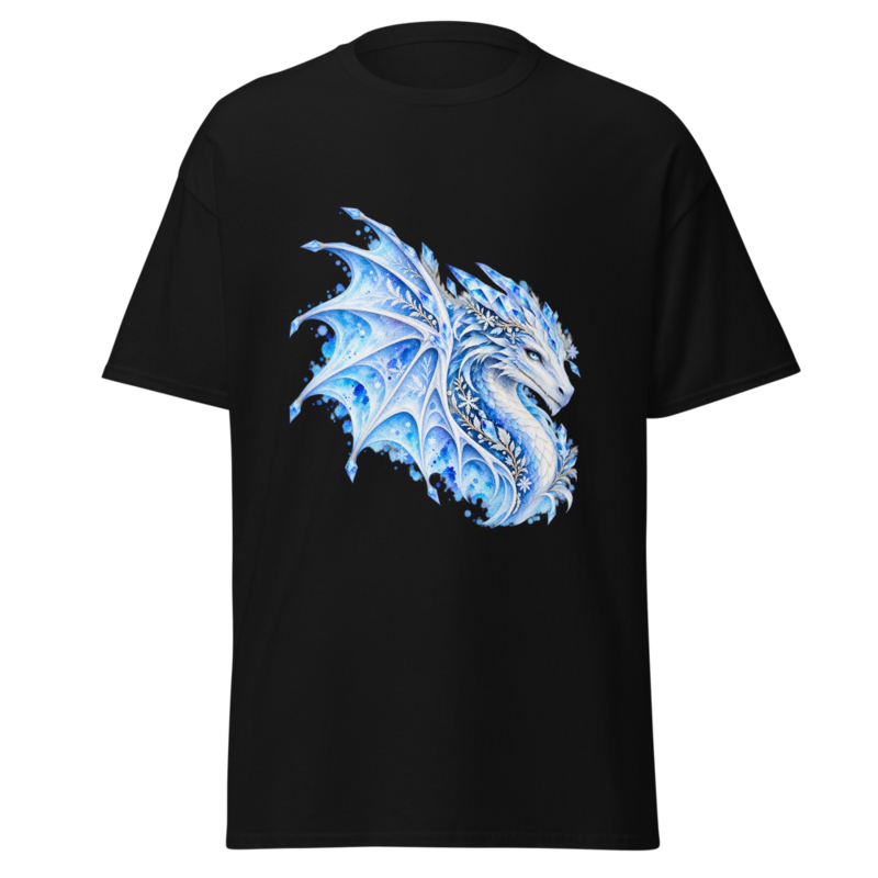 Dragón de hielo: Camiseta unisex · Negro