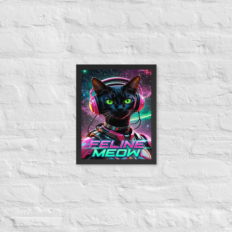 Feline Meow Framed poster