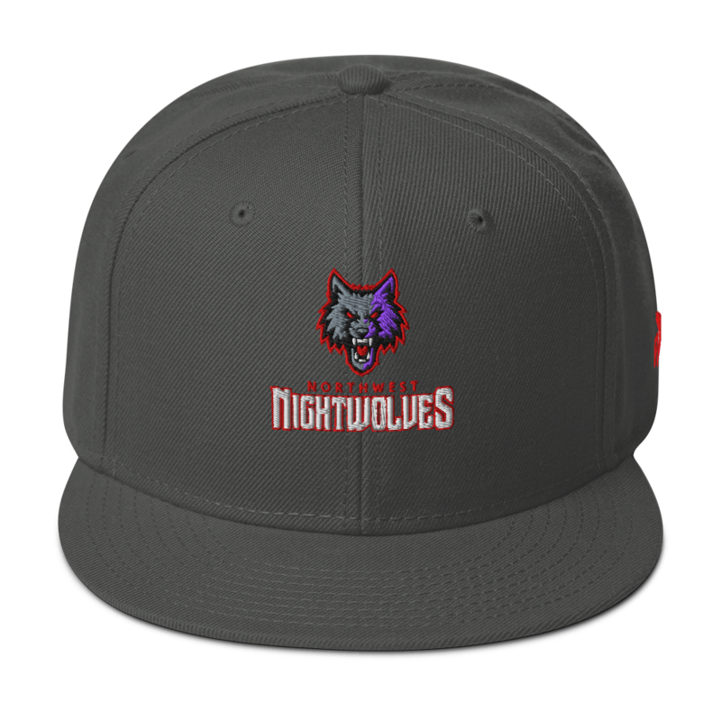 Northwest Nightwolves - Logo Snapback Hat – One size, Charcoal gray