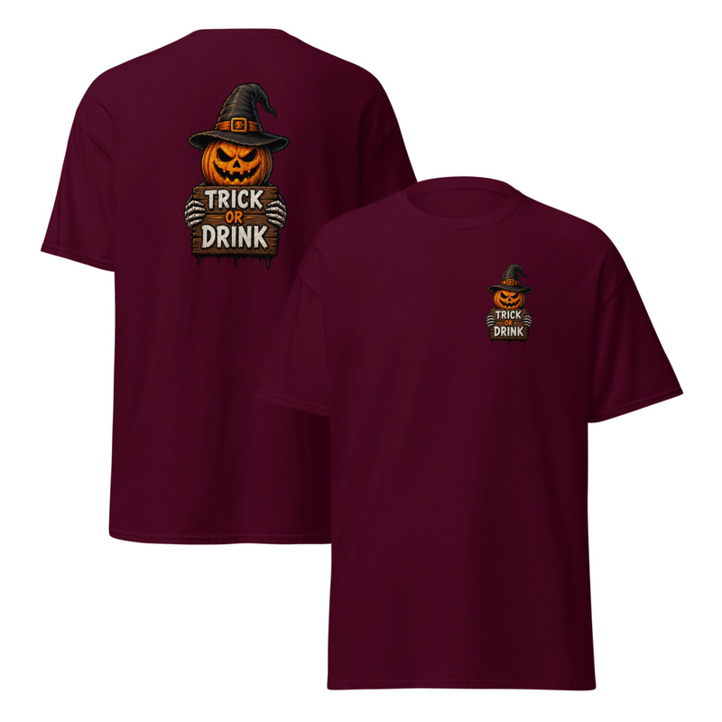 Trick or Drink Unisex classic tee – M, Maroon