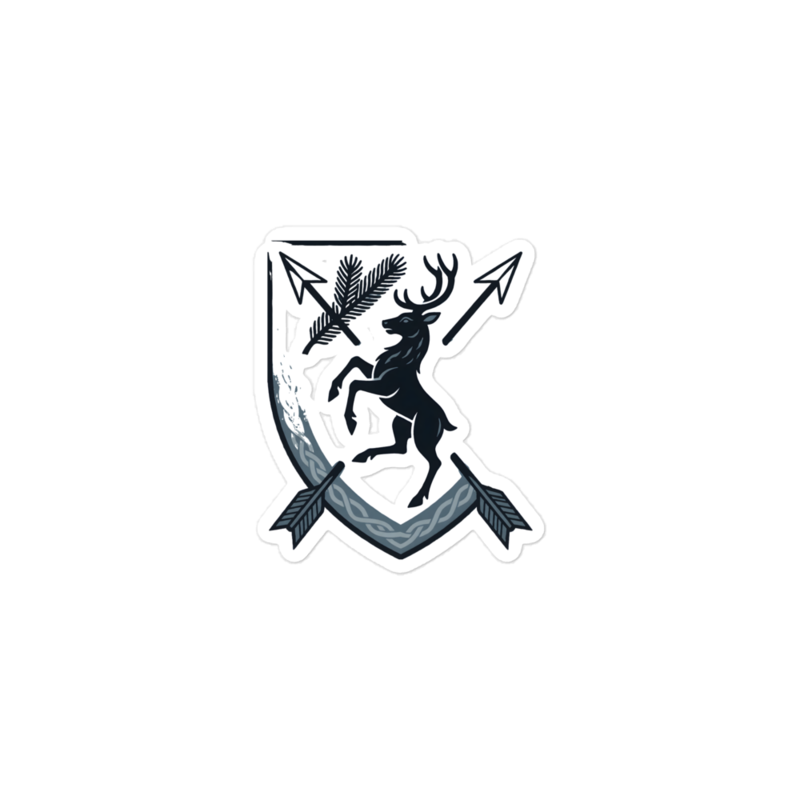 Heraldic Shield Sticker (Artist Series) mockup