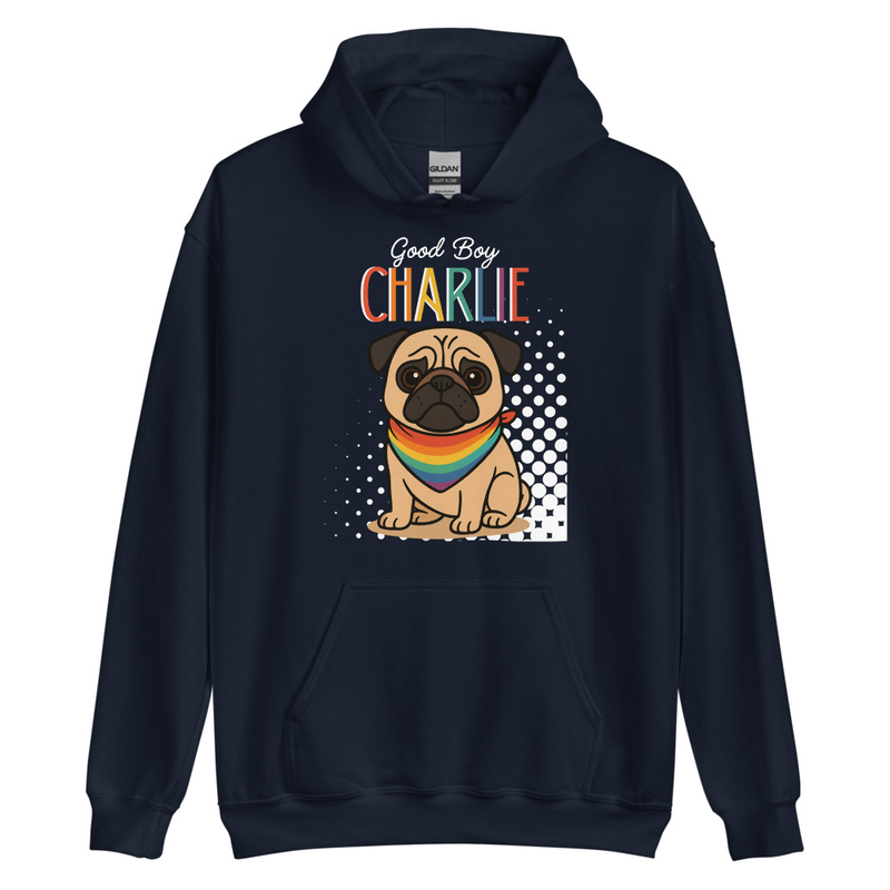 Personalized Pet Pride - Rainbow Bandana - Unisex Hoodie