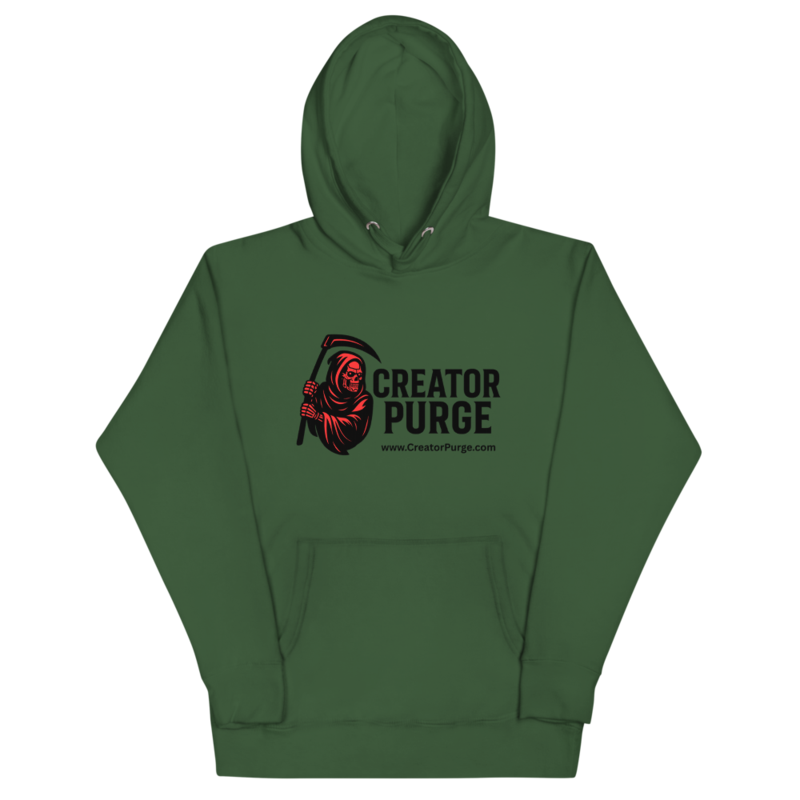 Creator Purge Logo Unisex Hoodie in Forest Green