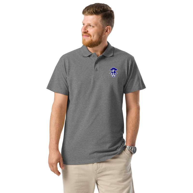 Woodbridge Unisex Premium pique polo shirt – XL, Grey Melange