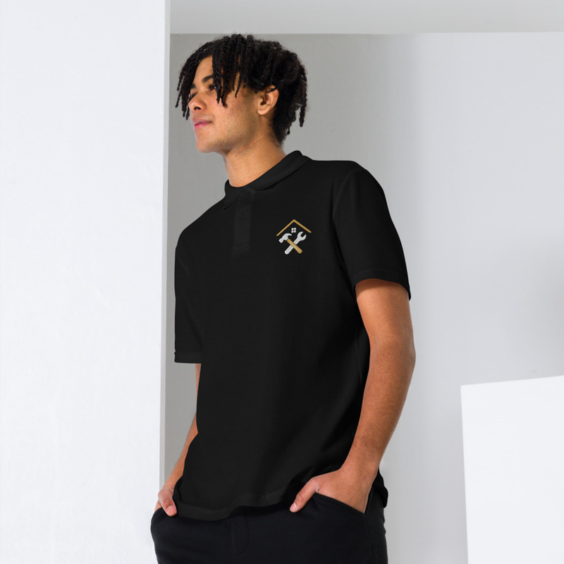 Partain Embroidered Polo – S, Black