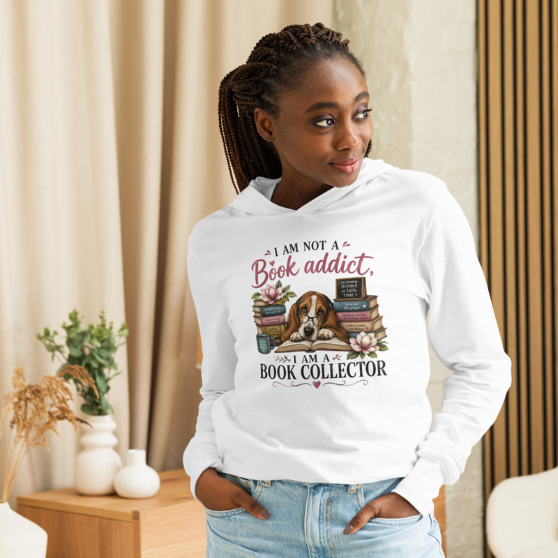 Book Addict Hooded long-sleeve tee