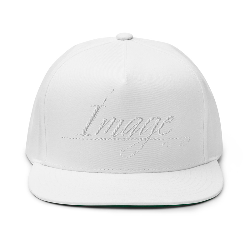 Flat Bill Cap – One size, White