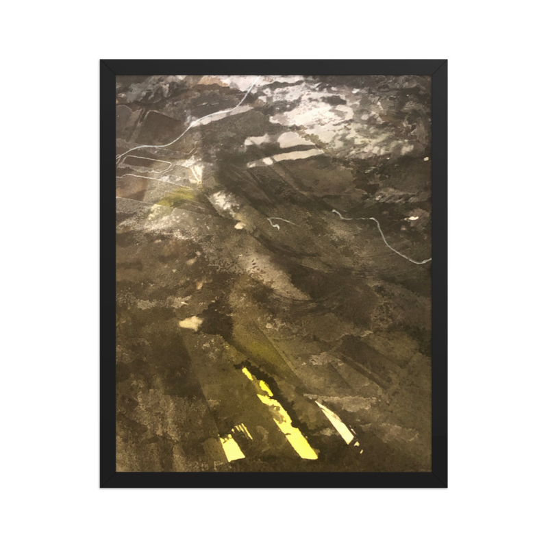 Perceptual Field 0084 – Under the Surface – Framed Print – 16″×20″, Black