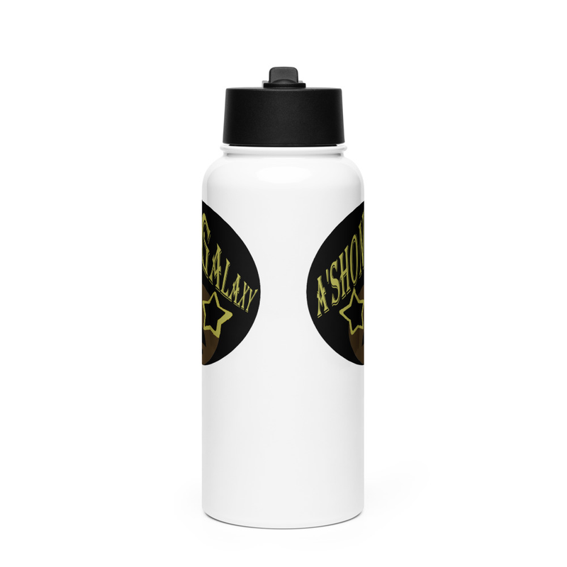 A'shon Galaxy Logo Stainless steel water bottle with a straw lid
