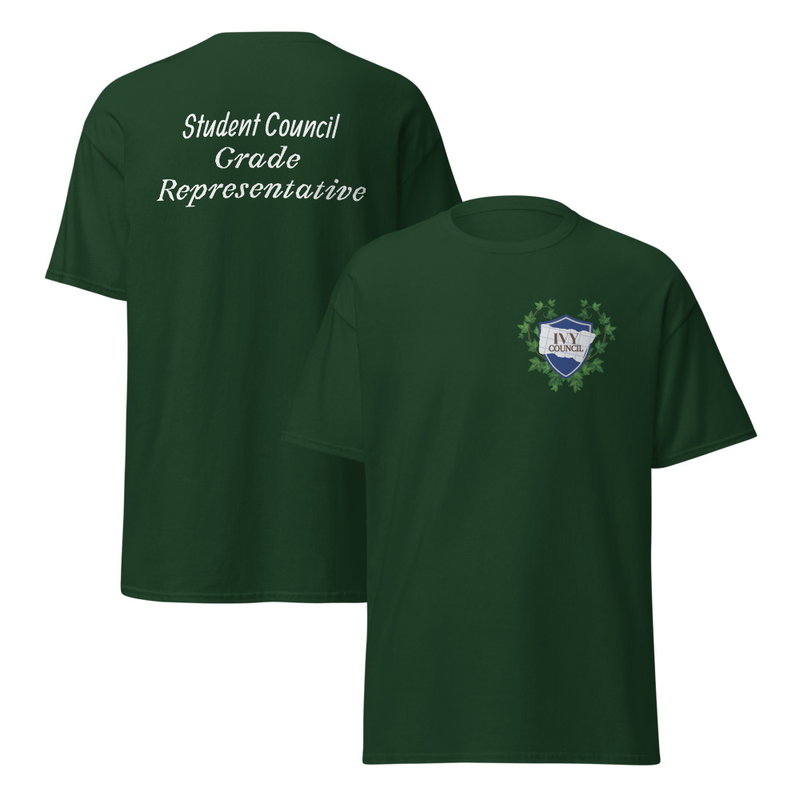 Ivy Council- Student Council Grade-Level Representative Forest Green T-Shirt