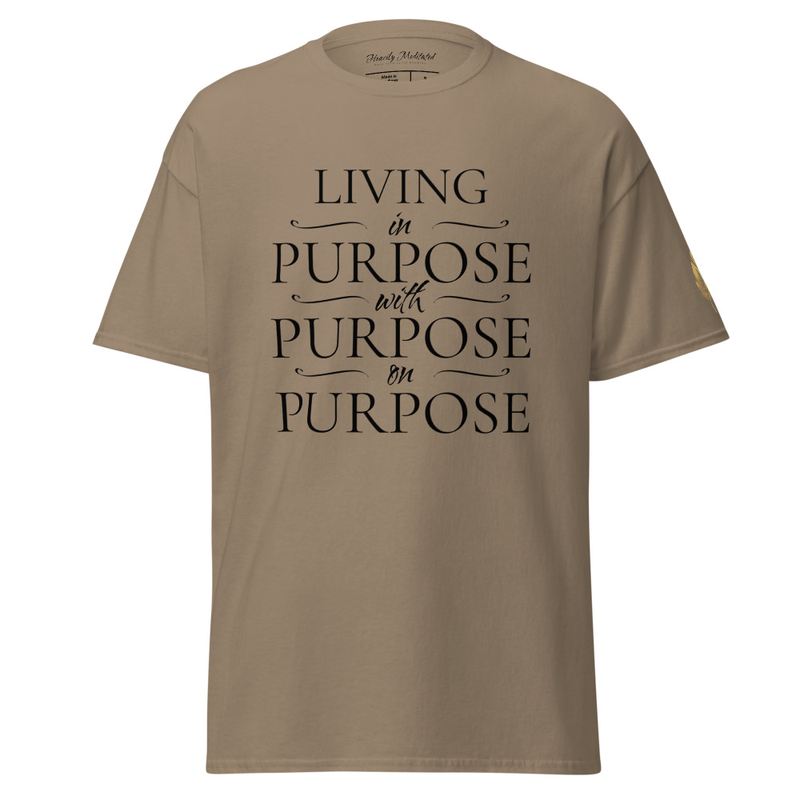 Unisex Soft Tee - in with on Purpose – S, Brown Savana