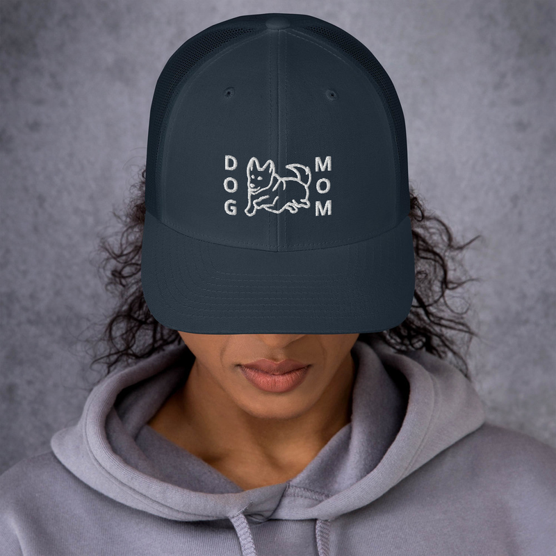 Trucker Cap: Dog Mom – One size, Navy