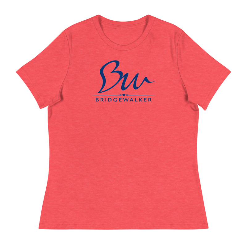BridgeWalker Women’s Relaxed Tee; Own Asphalt Edition – S, Heather Red