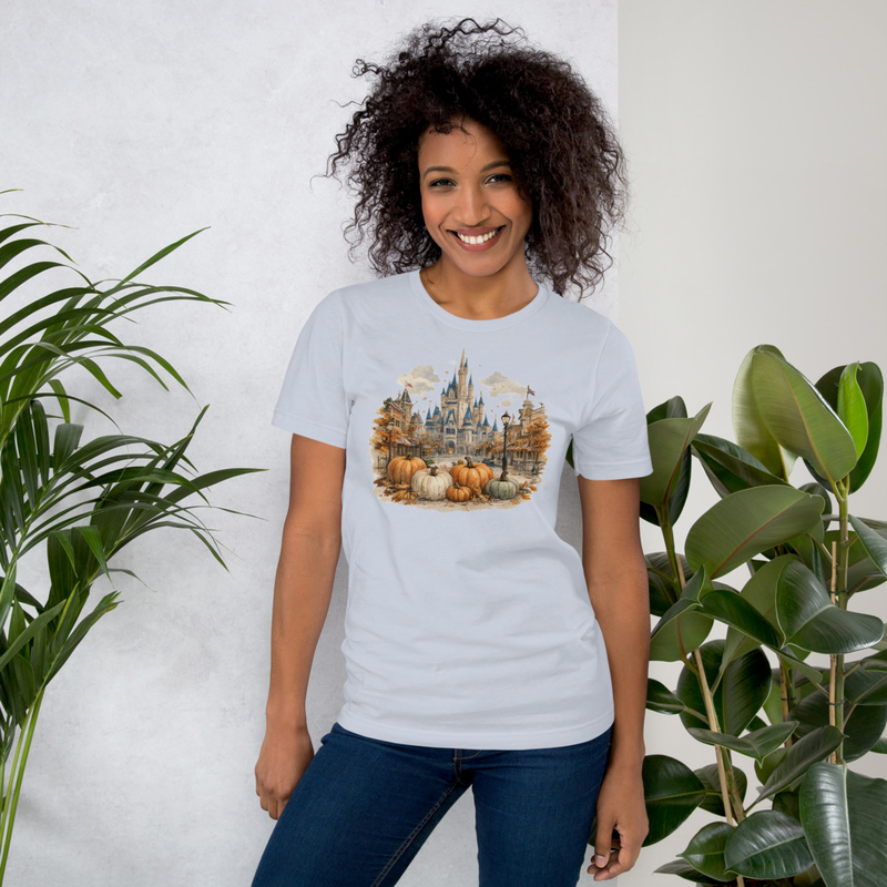 Storybook Castle Autumn Tee – 2XL, Light Blue