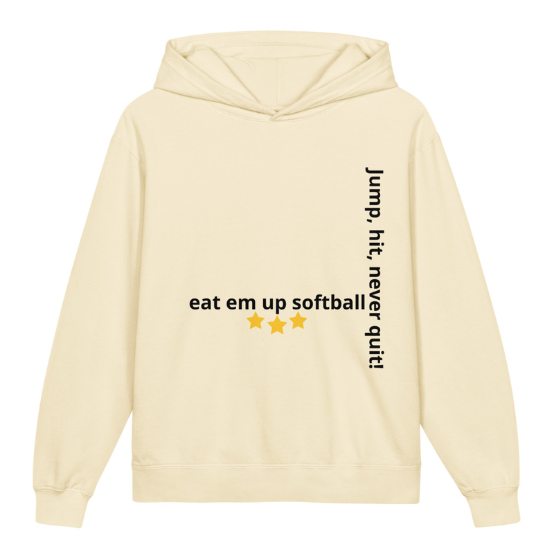 eat em up softball - Youth lightweight hooded sweatshirt