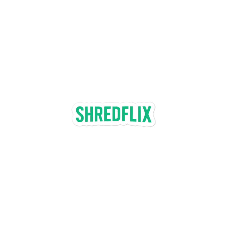 Shredflix Wake Logo Stickers White / 3″×3″ preview