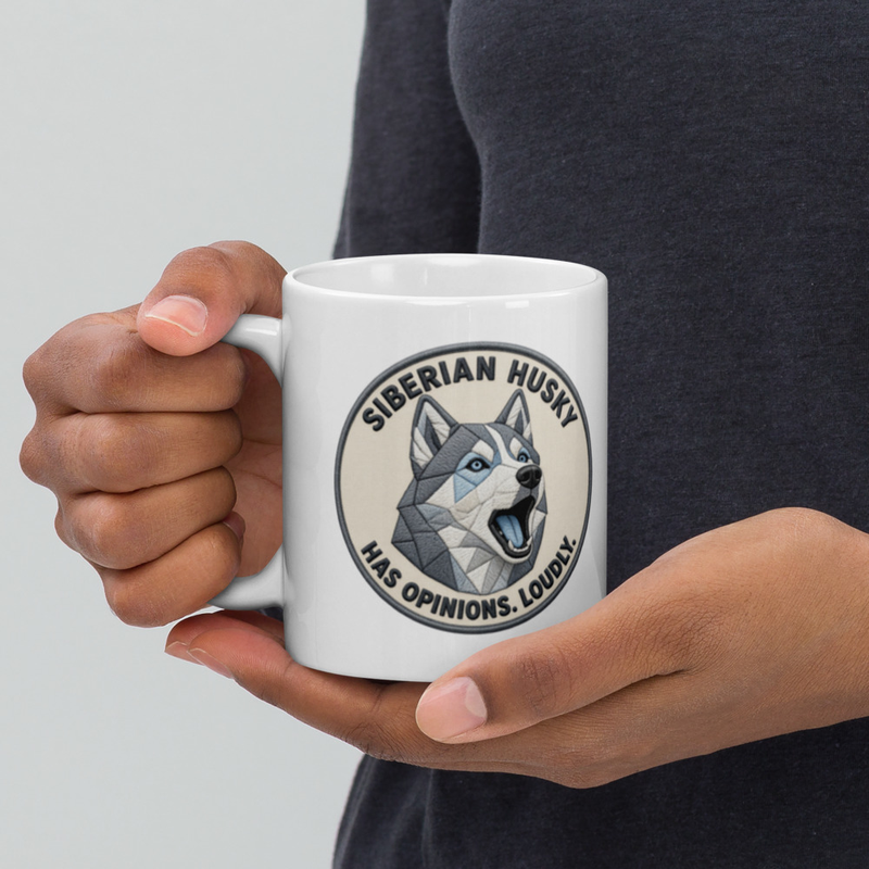 Has Opinions. Loudly. Husky Mug — Floof